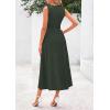 imagePRETTYGARDEN Spring Casual Dresses for Women 2025 Summer Business Work Midi Sleeveless A Line Pleated Cocktail DressArmy Green