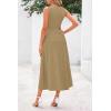 imagePRETTYGARDEN Spring Casual Dresses for Women 2025 Summer Business Work Midi Sleeveless A Line Pleated Cocktail DressCamel