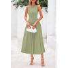 imagePRETTYGARDEN Spring Casual Dresses for Women 2025 Summer Business Work Midi Sleeveless A Line Pleated Cocktail DressMist Green