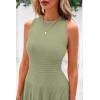 imagePRETTYGARDEN Spring Casual Dresses for Women 2025 Summer Business Work Midi Sleeveless A Line Pleated Cocktail DressMist Green