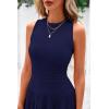 imagePRETTYGARDEN Spring Casual Dresses for Women 2025 Summer Business Work Midi Sleeveless A Line Pleated Cocktail DressNavy