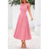 imagePRETTYGARDEN Spring Casual Dresses for Women 2025 Summer Business Work Midi Sleeveless A Line Pleated Cocktail DressPink
