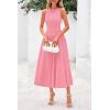 imagePRETTYGARDEN Spring Casual Dresses for Women 2025 Summer Business Work Midi Sleeveless A Line Pleated Cocktail DressPink