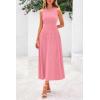 imagePRETTYGARDEN Spring Casual Dresses for Women 2025 Summer Business Work Midi Sleeveless A Line Pleated Cocktail DressPink