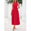 imagePRETTYGARDEN Spring Casual Dresses for Women 2025 Summer Business Work Midi Sleeveless A Line Pleated Cocktail DressRed