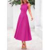 imagePRETTYGARDEN Spring Casual Dresses for Women 2025 Summer Business Work Midi Sleeveless A Line Pleated Cocktail DressRose