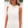 imagePRETTYGARDEN Spring Casual Dresses for Women 2025 Summer Business Work Midi Sleeveless A Line Pleated Cocktail DressWhite