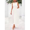 imagePRETTYGARDEN Spring Casual Dresses for Women 2025 Summer Business Work Midi Sleeveless A Line Pleated Cocktail DressWhite