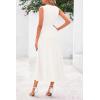 imagePRETTYGARDEN Spring Casual Dresses for Women 2025 Summer Business Work Midi Sleeveless A Line Pleated Cocktail DressWhite