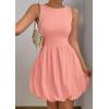 imagePRETTYGARDEN Summer Dresses for Women 2025 Casual Sleeveless Tank Mini Short Dress Crew Neck Bubble Sundress with PocketsPink