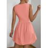 imagePRETTYGARDEN Summer Dresses for Women 2025 Casual Sleeveless Tank Mini Short Dress Crew Neck Bubble Sundress with PocketsPink