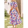 imagePRETTYGARDEN Summer Floral Dress for Women 2025 Casual Boho Short Sleeve Maxi Dresses V Neck Tiered Flowy Beach SundressPrint Multicolored
