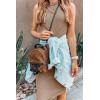 imagePRETTYGARDEN Women Bodycon Midi Dress 2025 Summer Spring Casual Vacation Sundress Fitted Sleeveless Tank DressesCoffee
