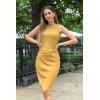 imagePRETTYGARDEN Women Bodycon Midi Dress 2025 Summer Spring Casual Vacation Sundress Fitted Sleeveless Tank DressesYellow