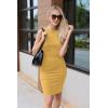 imagePRETTYGARDEN Women Bodycon Midi Dress 2025 Summer Spring Casual Vacation Sundress Fitted Sleeveless Tank DressesYellow