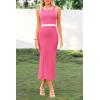 imagePRETTYGARDEN Women Bodycon Midi Dress 2025 Summer Spring Casual Vacation Sundress Fitted Sleeveless Tank DressesZpink