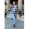 imagePRETTYGARDEN Women Plaid Shacket Jacket Trendy Fall Casual Button Wool Blend Tartan Trench Coat Winter Clothing with PocketsBrown