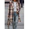 imagePRETTYGARDEN Women Plaid Shacket Jacket Trendy Fall Casual Button Wool Blend Tartan Trench Coat Winter Clothing with PocketsPink