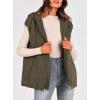 imagePRETTYGARDEN Womens 2025 Fall Spring Vest Casual Sleeveless Hooded Zip Up Jacket Trendy Winter Coat OuterwearArmy Green