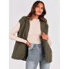 imagePRETTYGARDEN Womens 2025 Fall Spring Vest Casual Sleeveless Hooded Zip Up Jacket Trendy Winter Coat OuterwearArmy Green