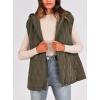 imagePRETTYGARDEN Womens 2025 Fall Spring Vest Casual Sleeveless Hooded Zip Up Jacket Trendy Winter Coat OuterwearArmy Green