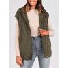 imagePRETTYGARDEN Womens 2025 Fall Spring Vest Casual Sleeveless Hooded Zip Up Jacket Trendy Winter Coat OuterwearArmy Green