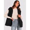 imagePRETTYGARDEN Womens 2025 Fall Spring Vest Casual Sleeveless Hooded Zip Up Jacket Trendy Winter Coat OuterwearBlack