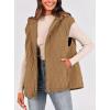 imagePRETTYGARDEN Womens 2025 Fall Spring Vest Casual Sleeveless Hooded Zip Up Jacket Trendy Winter Coat OuterwearCamel