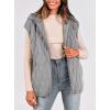 imagePRETTYGARDEN Womens 2025 Fall Spring Vest Casual Sleeveless Hooded Zip Up Jacket Trendy Winter Coat OuterwearGrey
