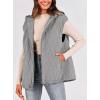 imagePRETTYGARDEN Womens 2025 Fall Spring Vest Casual Sleeveless Hooded Zip Up Jacket Trendy Winter Coat OuterwearGrey