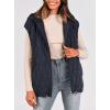 imagePRETTYGARDEN Womens 2025 Fall Spring Vest Casual Sleeveless Hooded Zip Up Jacket Trendy Winter Coat OuterwearNavy
