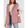 imagePRETTYGARDEN Womens 2025 Fall Spring Vest Casual Sleeveless Hooded Zip Up Jacket Trendy Winter Coat OuterwearPink