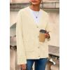 imagePRETTYGARDEN Womens 2025 Oversized Cardigan Sweaters Trendy Chunky Knit Long Sleeve V Neck Button Down Fall Winter OutfitsBeige