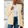 imagePRETTYGARDEN Womens 2025 Oversized Cardigan Sweaters Trendy Chunky Knit Long Sleeve V Neck Button Down Fall Winter OutfitsBeige