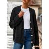 imagePRETTYGARDEN Womens 2025 Oversized Cardigan Sweaters Trendy Chunky Knit Long Sleeve V Neck Button Down Fall Winter OutfitsBlack