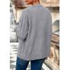 imagePRETTYGARDEN Womens 2025 Oversized Cardigan Sweaters Trendy Chunky Knit Long Sleeve V Neck Button Down Fall Winter OutfitsGrey