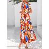 imagePRETTYGARDEN Womens 2025 Summer Boho Maxi Dresses Floral Short Sleeve V Neck A Line Tiered Flowy Long Beach Vacation DressBlue Watercolour