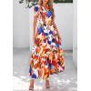 imagePRETTYGARDEN Womens 2025 Summer Boho Maxi Dresses Floral Short Sleeve V Neck A Line Tiered Flowy Long Beach Vacation DressBlue Watercolour