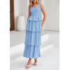 imagePRETTYGARDEN Womens 2025 Summer Sleeveless Midi Dress Scoop Neck A Line Smocked Ruffle Tiered Layered Beach Vacation DressesLight Blue