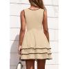 imagePRETTYGARDEN Womens 2025 Summer Sundresses Casual Elegant Sleeveless Flowy Tiered Ruffle A Line Mini Graduation Party DressApricot