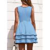 imagePRETTYGARDEN Womens 2025 Summer Sundresses Casual Elegant Sleeveless Flowy Tiered Ruffle A Line Mini Graduation Party DressSky Blue