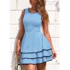 imagePRETTYGARDEN Womens 2025 Summer Sundresses Casual Elegant Sleeveless Flowy Tiered Ruffle A Line Mini Graduation Party DressSky Blue