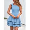 imagePRETTYGARDEN Womens 2025 Summer Sundresses Casual Elegant Sleeveless Flowy Tiered Ruffle A Line Mini Graduation Party DressSky Blue