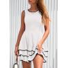 imagePRETTYGARDEN Womens 2025 Summer Sundresses Casual Elegant Sleeveless Flowy Tiered Ruffle A Line Mini Graduation Party DressWhite