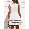 imagePRETTYGARDEN Womens 2025 Summer Sundresses Casual Elegant Sleeveless Flowy Tiered Ruffle A Line Mini Graduation Party DressWhite