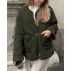imagePRETTYGARDEN Womens 2025 Winter Coats Long Sleeve Button up Fuzzy Sherpa Fleece Jackets Outerwear Fall Fashion ClothesArmy Green