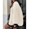 imagePRETTYGARDEN Womens 2025 Winter Coats Long Sleeve Button up Fuzzy Sherpa Fleece Jackets Outerwear Fall Fashion ClothesBeige