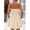 imagePRETTYGARDEN Womens Bubble Mini Short Dress 2025 Summer Casual A Line Strapless Tube Top Sundress Trendy Smocked DressesApricot