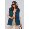 imagePRETTYGARDEN Womens Puffer Jacket Vests 2025 Fall Casual Sleeveless Stand Collar Zip Up Coats Warm Winter OuterwearDark Blue