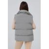 imagePRETTYGARDEN Womens Puffer Jacket Vests 2025 Fall Casual Sleeveless Stand Collar Zip Up Coats Warm Winter OuterwearLight Grey